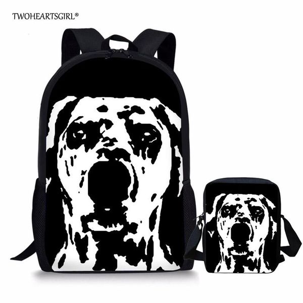 

backpack black dalmatian labrador school set for teenage girls cute student boys bagpack preppy children kids rucksack book bags