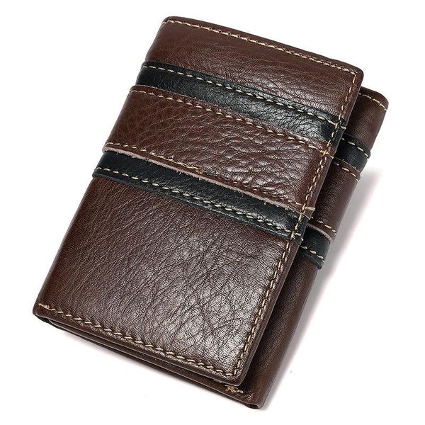 

wallets cowhide genuine leather wallet for men business knitting purses classic multi-function card holder large capacity wallett, Red;black