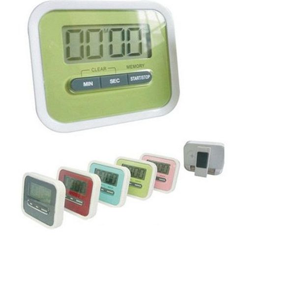 Regalo di Natale 2021 Cucina digitale Conto alla rovescia/Su Display LCD Timer/Orologio Sveglia con clip con supporto magnetico