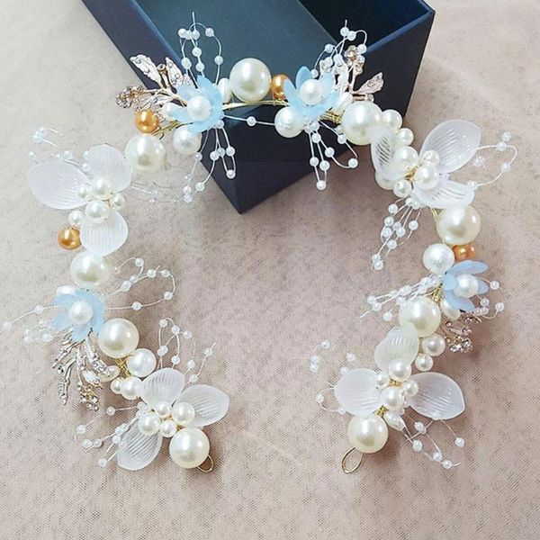 

hair clips & barrettes fashion pearl wreath women girls headband princess decoration bride po headdress bridesmaid tiara crown wedding pogra, Golden;silver