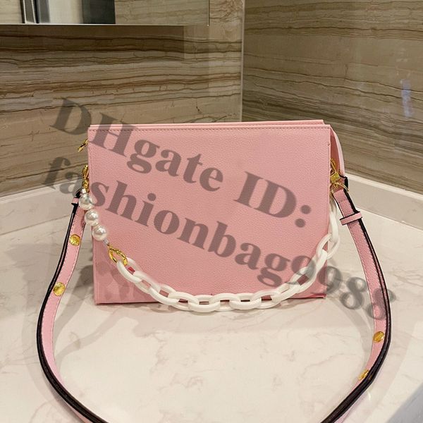 

festival 2021 genuine leather envelope shoulder cross body bags all over letters chains small think women spring summer pink sweet girls par