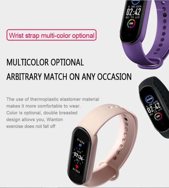 

smart wristbands bracelet blood pressure heart rate monitor waterproof wristband m5/m4 band sport fitness tracker watch1