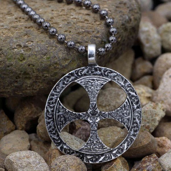 

jewelry sun cross pendant norwegian amulet celtic men's necklace, Silver