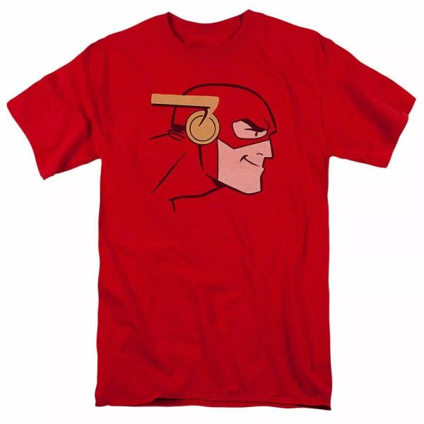 

The Flash Cooke Head T Shirt Mens Licensed DC Comics Tee Red, White;black