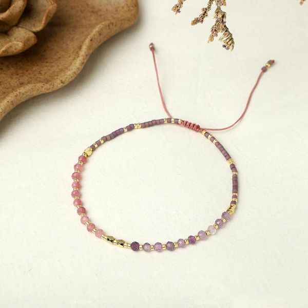

link, chain boho handmade stone charm rice bead bracelets for women dating girl jewelry 2021 trendy accessorie wholesale pulseras mujer, Black