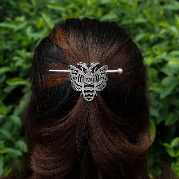 

hair clips & barrettes sanlan 10pcs dead head moth pin, Golden;silver