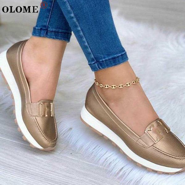 

women's thick-soled vulcanized sneakers low-heel solid color casual breathable walking shoes 2021 new size 43 y0907, Black