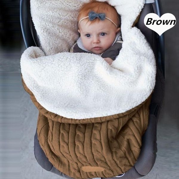 

pcs born baby sleeping bag swaddle blanket wrap knitting warm for toddler stroller bm88 bags