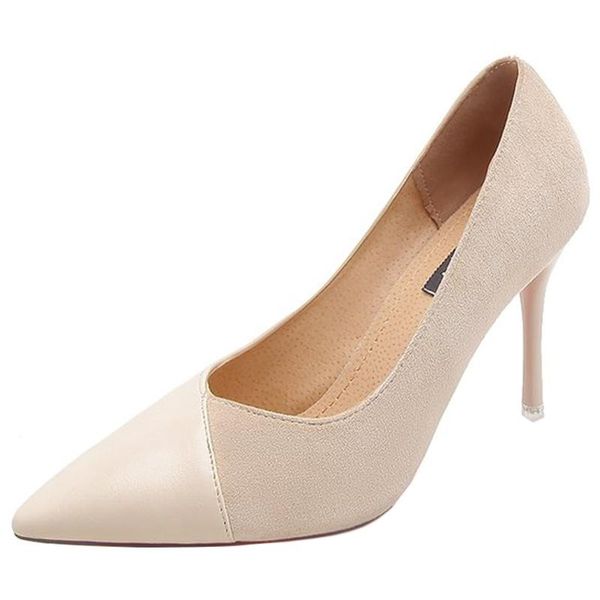 

women's shoes are autumn 2021 pumps korean models the v coloured single and high-heeled dress, Black