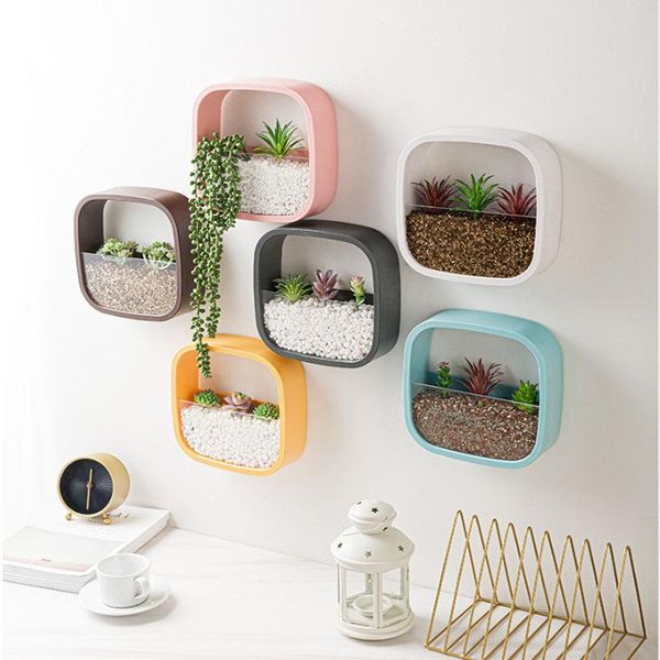 

nordic home decoration wall hanging vase storage box basket flower container hydroponic succulent decorative pot planters & pots