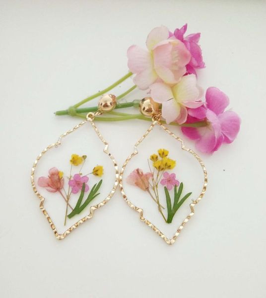 

dangle & chandelier earrings for women korean retro flower festival women's fashion profiled acrylic elegant pearl orbellen jewelry, Silver