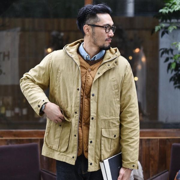 

men's trench coats 2021 oil wax jacket windbreaker men coat long winter, Tan;black