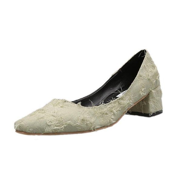 

dress shoes net red single female 2021 autumn wild shallow mouth women's high-heeled fairy small fragrance gentle evening, Black