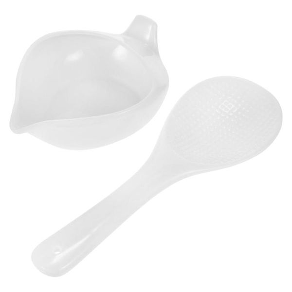 

2pcs ceramic spoon rests practical kitchen utensil holder racks (white) spoons