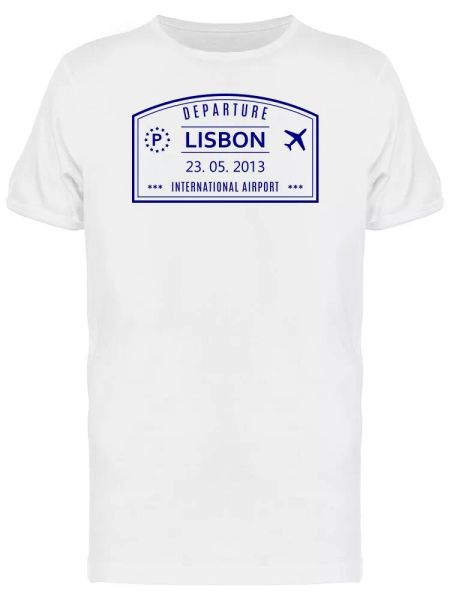 

Lisbon Departure Airport Men's Tee -Image by Shutterstock, White;black