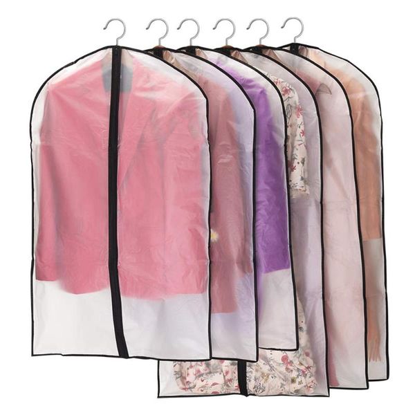 

6pcs home storage protect cover travel bag clothes dust with zipper washable fur coat clothing & wardrobe