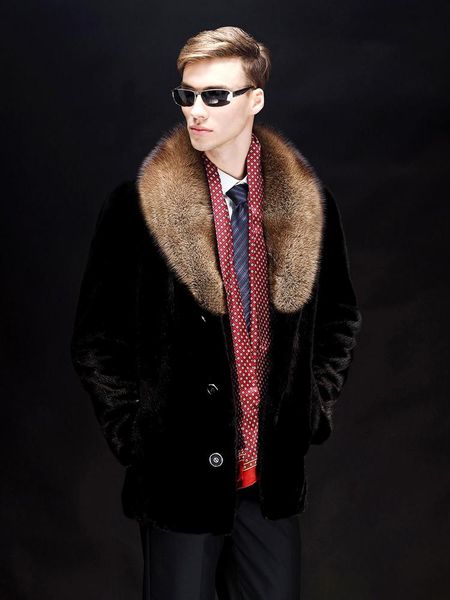 

men's leather & faux 2021 mens coat imported velvet natural jacket winter warm black