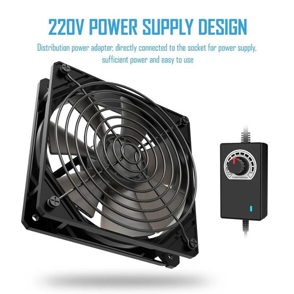 

fans & coolings zezzio 120mm powerful fan high-speed air volume server cooling system 3000rpm 220v btc miner workstation cabinet