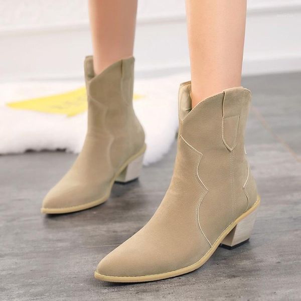 

boots autumn and winter style high heels fashion ruffle women's classical short beige black 6cm plus size 34-461