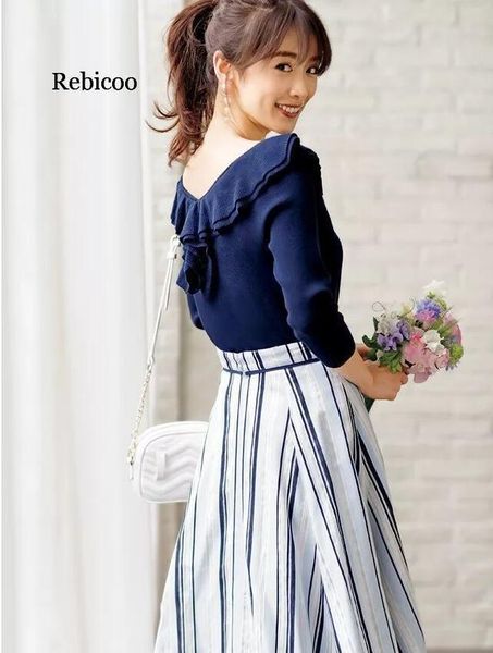 

women's sweaters vintage ruffles short knitted sweater women winter o neck long sleeve pullovers chic femme, White;black