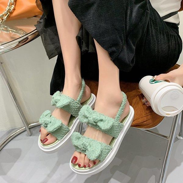 

sandals 2021 summer fashion women open toe vintage soft pu leather flip-flops mid heels beach shoes mujer platform sandalias, Black