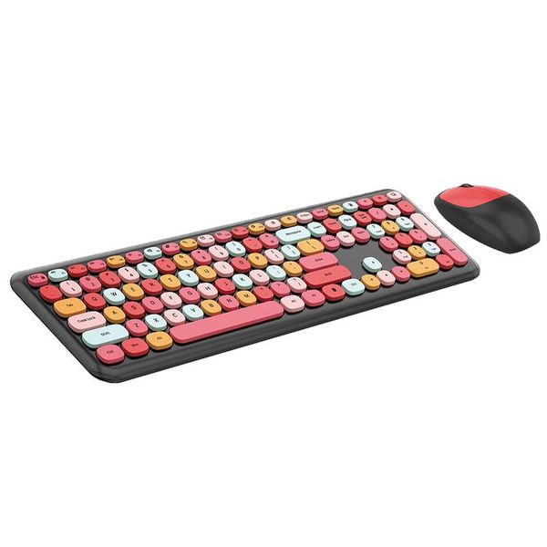 

keyboard and mouse wireless color lipstick round hat 110 keys for windows xp / win7 win8 win10 combos