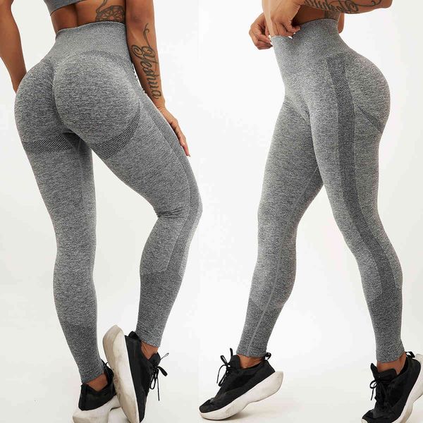 

legging women gym needless yoga broek sport lifting elastic high tail athletic exercise fitness leggings activewear running tights, Black