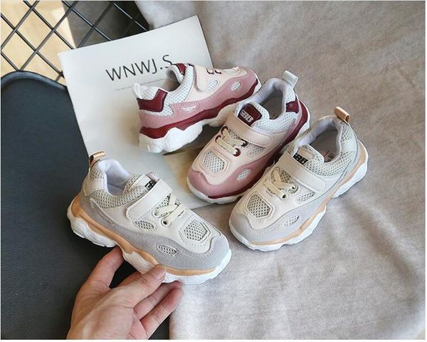 

sneakers kids shoes girls child children 2021 spring autumn baby boys sports running pu leather white, Black;red