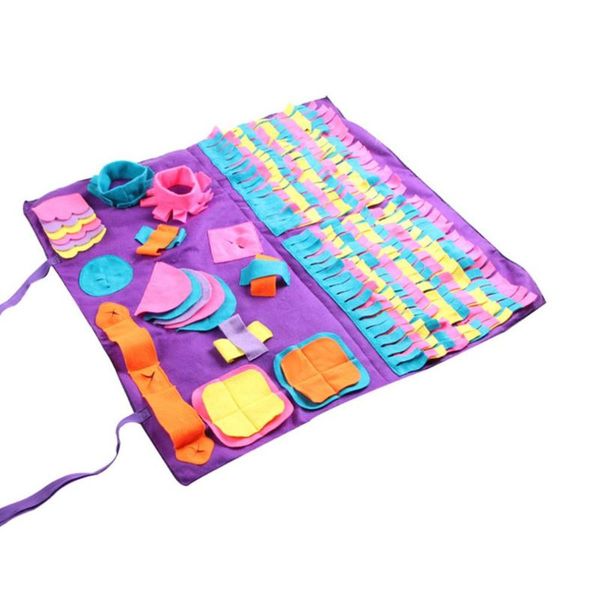 

dog apparel colorful pet training mats removable stitching sniffing food cloth household feeding blankets