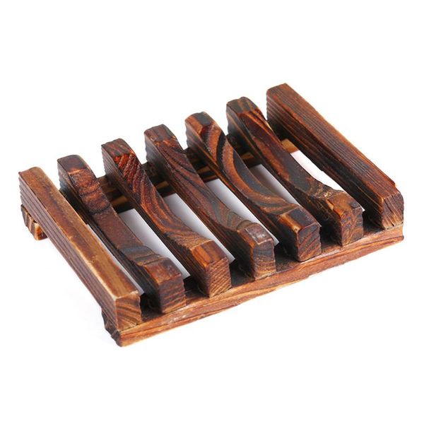 

bathroom storage & organization soap dish bar holder bath shower tray drain plate rack wood handmade box p666