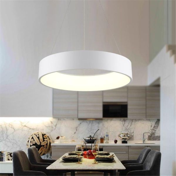 

pendant lamps creative indoor led simple circular chandelier modern villa office bedroom dining room light remote control dimming