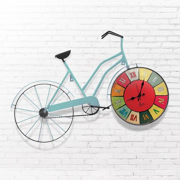 

retro bicycle wall decor, handmade bike clock, cycling art, gifts for cyclists, clocks