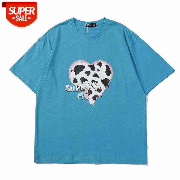 

brand supkcnxmc melting love letter short sleeve batch #au7g, White;black