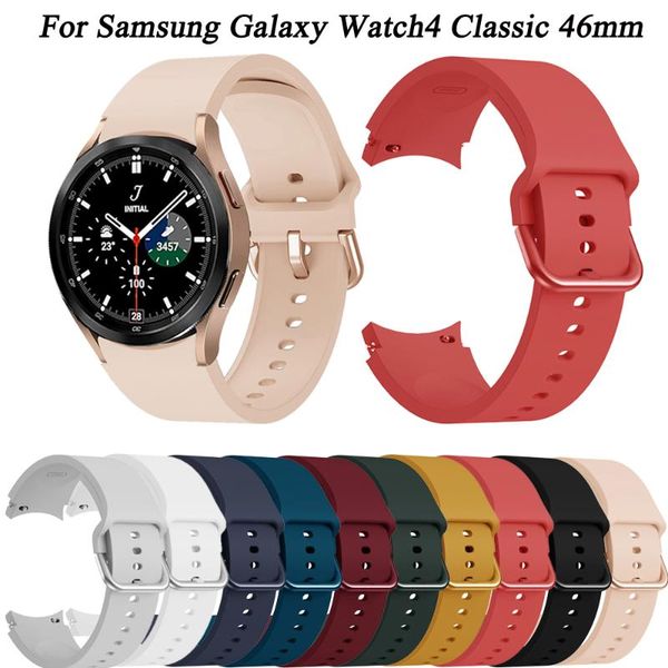 

watch bands official silicone strap for samsung galaxy watch4 40 44mm/classic 42 46mm bracelet quick fit replacement smart band belt 4, Black;brown