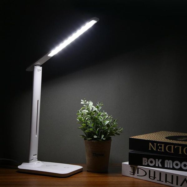 

table lamps led desk usb eye protection lamp 28led 10w/5w qi wireless charging touch night light for bedside reading