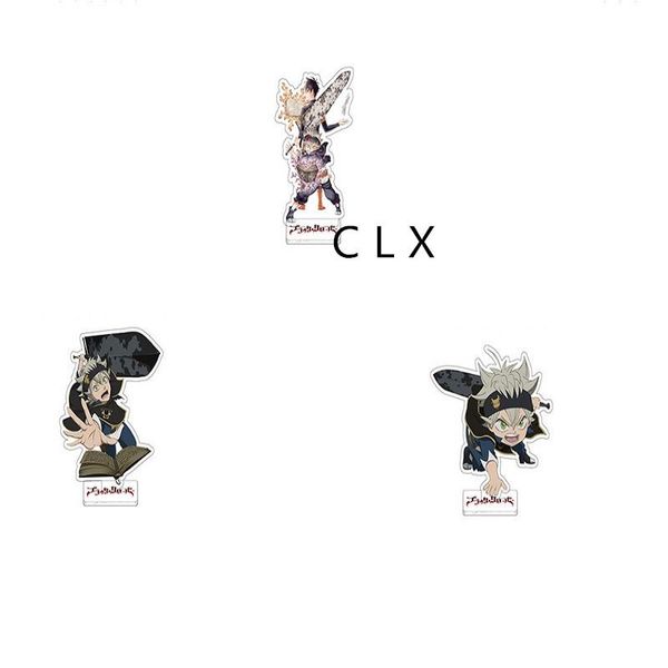 

keychains anime black clover stand card computer deskdecoration givegift christmas friend model, Silver