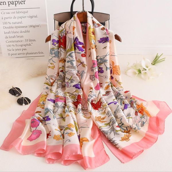 

scarves floral scarf for women fashion sauqre pink grey black beige color spring shawl wholesale, Blue;gray