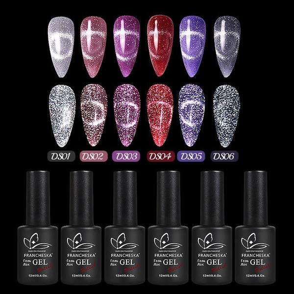 

nail gel 3 colors/set cat eye polish explosive diamond lasting shiny base and coat hybrid varnishes art glue manicure, Red;pink