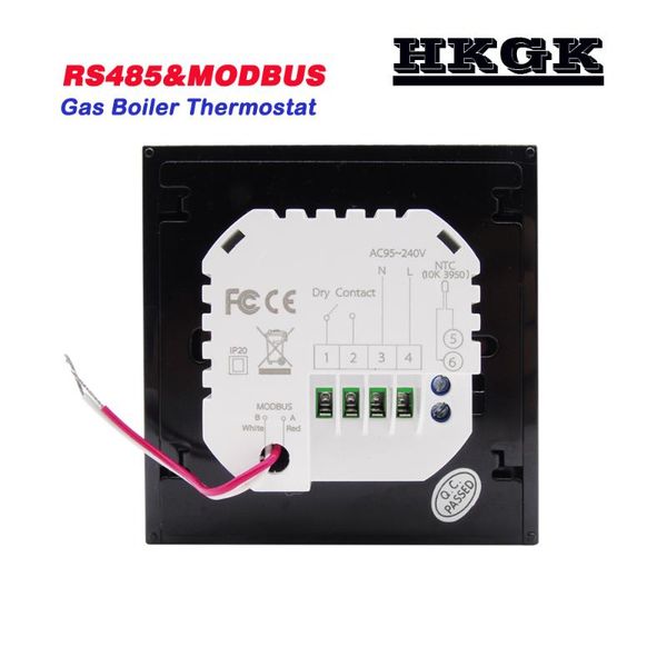 

smart home control rs485&modbus thermostat temperature controller gas boiler , for dry contact &passive contac,24vac 95-240vac optional