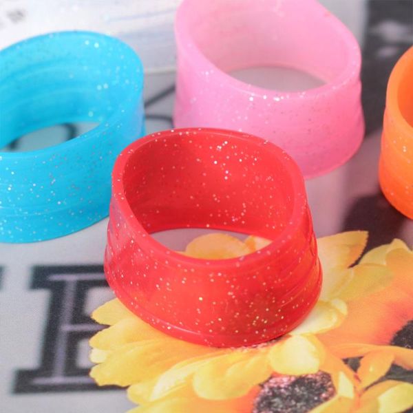 

sweatband 5pcs tennis racket grip bands absorbent sweat squash ring clear silicone handle wrap overgrip (red/blue/orange/white/pink, Yellow;black