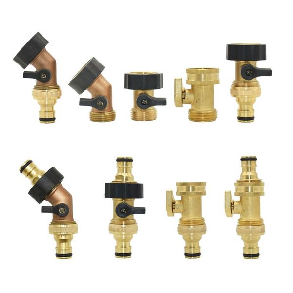 

3/4" brass garden tap thread quick connector valve 5/8" faucet adapter copper metal threaded water pipe 1 pcs watering equipments