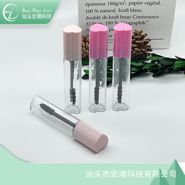 

factory wholesale design new straight heart-shaped eyelash eye atc transparent tube, plastic shell, cosmetic package.