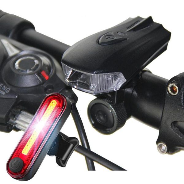 

bike lights bicycle headlight intelligent induction head light usb charging headlamp and safety tail