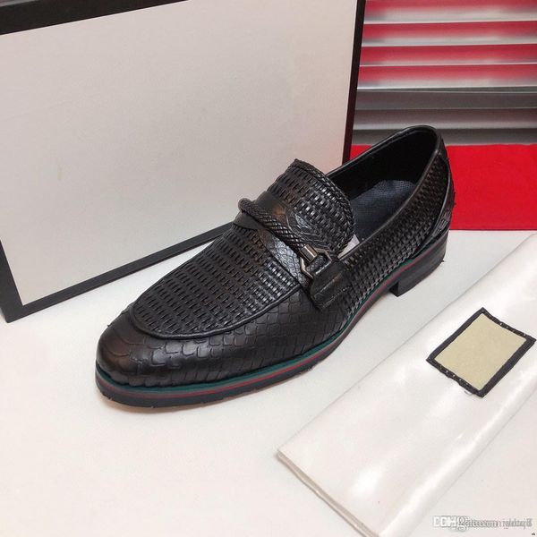 

l5 21ss autumn new business men oxfords casual shoes set of feet dress shoes male office wedding men's leather shoes 33, Black