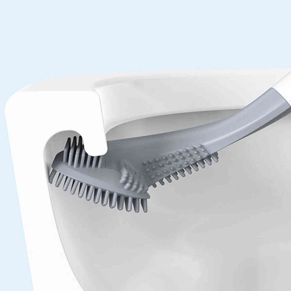 Golf Toilettenbürste und Trockenhalter aus Silikonborsten für die Aufbewahrung und Organisation von Urinal-Reinigungswerkzeugen im Badezimmer, WC-Zubehör 2206K