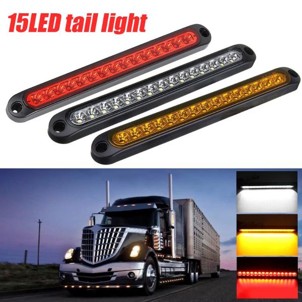 

emergency lights 12v 15led truck trailer swarn turn signal brake lamp waterproof car rear indicator marker warning
