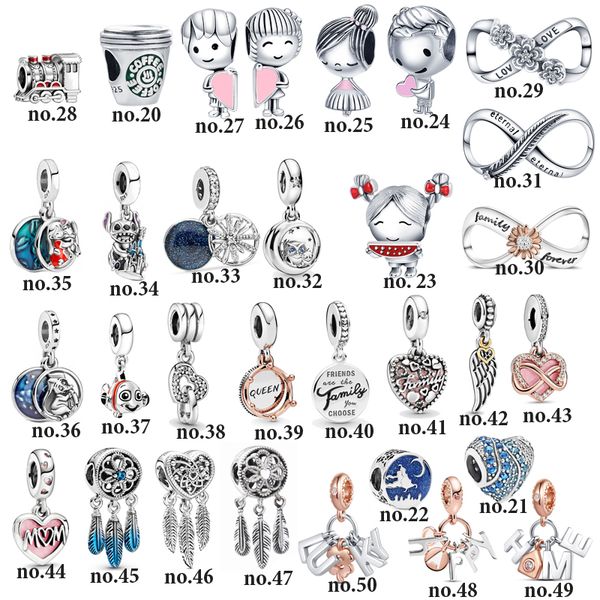 

womens loose beads charms 925 sterling silver pendants fit original pandora bracelet bangle luxury jewelry designer cute animal boy girl fas, Black