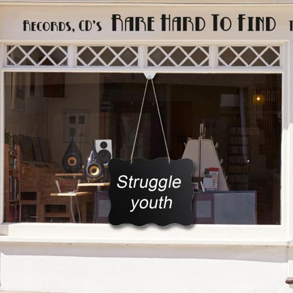 

party decoration 2pcs blackboard sign hanging double-sided erasable message board small