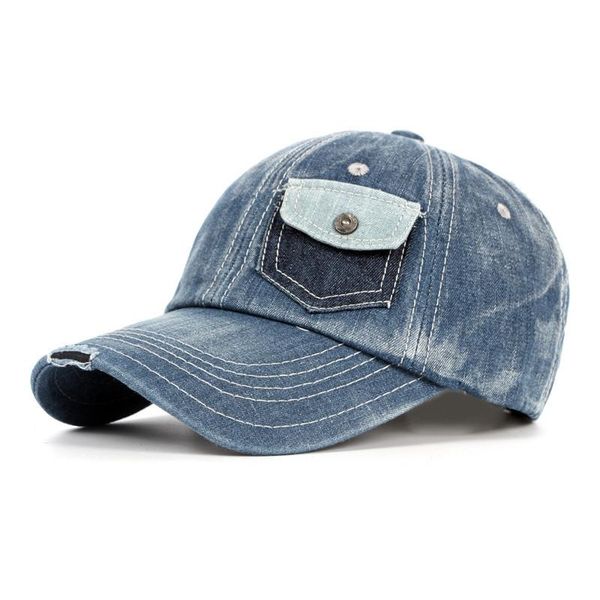 

visors denim fabric men baseball cap summer autumn do old snapback women patchwork sun blue black breathable hat pare soleil, Blue;gray
