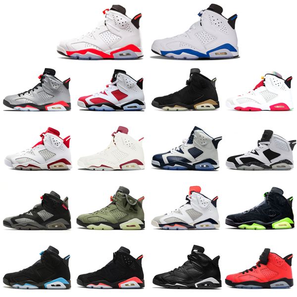 

basketball shoes men 6 sports sneakers white infared travis scotts unc alternate carmine dmp infrared olympic angry bull 6s sport trainers s